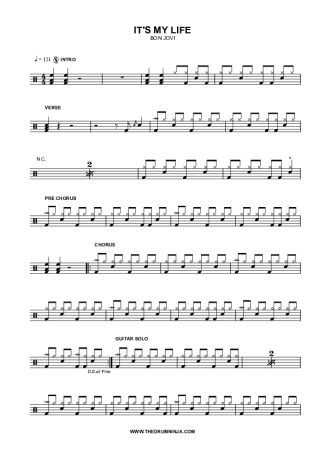 It's My Life - Bon Jovi - Drum Sheet Music - AriaMus.com ... It's My Life - Bon Jovi - Drum Sheet Music - AriaMus.com ...