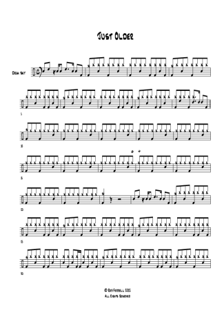 Just Older - Bon Jovi - Drum Sheet Music - AriaMus.com – DrumSetSheetMusic