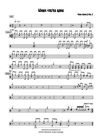 When You're Gone (feat. Melanie C) - Bryan Adams - Drum Sheet Music ...