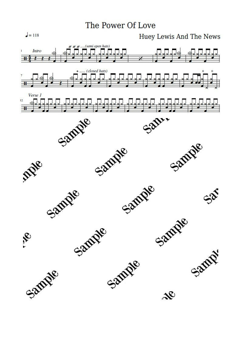 power of love huey lewis drum cover