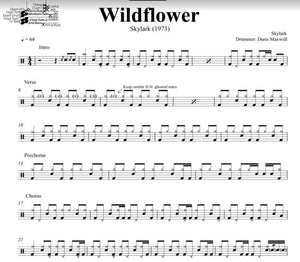 Wildflower - Skylark - Full Drum Transcription / Drum Sheet Music - DrumSetSheetMusic.com