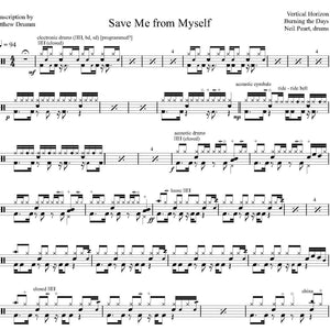 Save Me from Myself - Vertical Horizon - Collection of Drum Transcriptions / Drum Sheet Music - Drumm Transcriptions