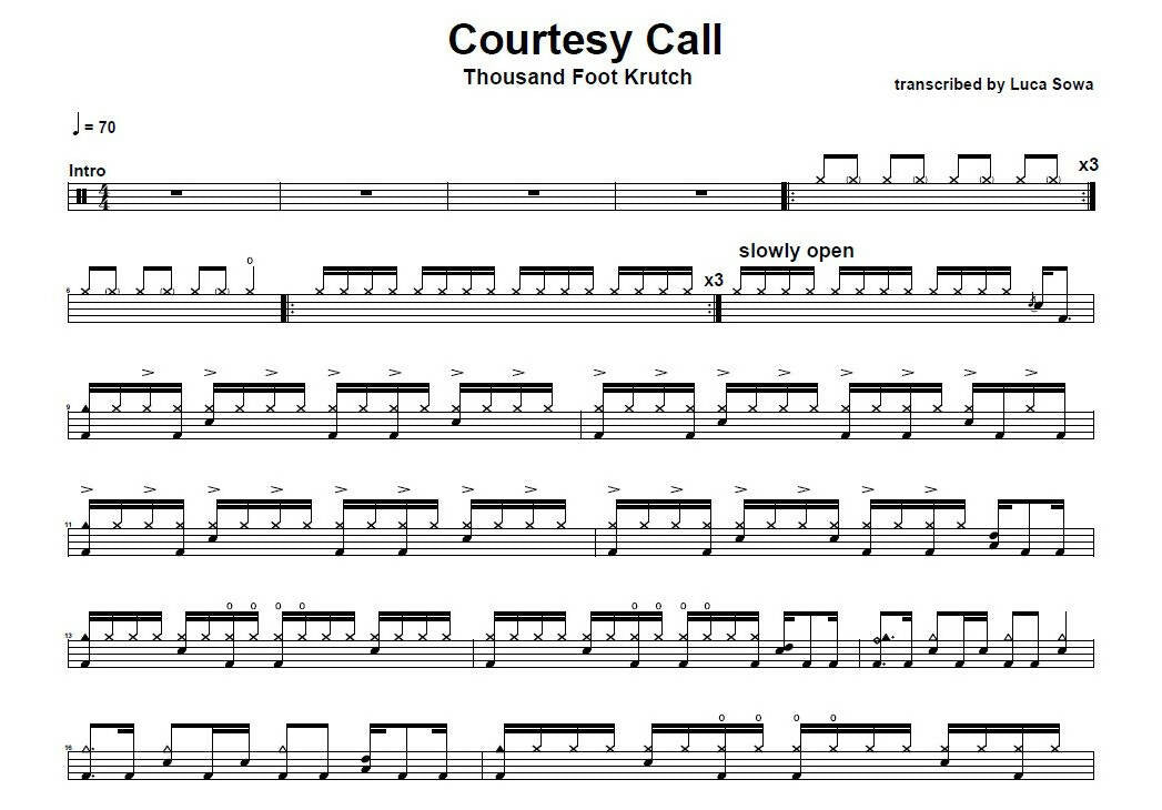 courtesy call drum tutorial