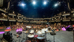 viewing an audience from the view of behind a drum set