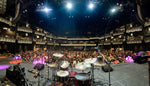 viewing an audience from the view of behind a drum set