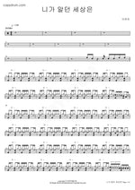 The World You Knew (니가 알던 세상은) Lee Eunmi (이은미) Full Drum Transcription / Drum Sheet Music COPYDRUM