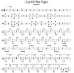 Eye of the Tiger Survivor Full Drum Transcription / Drum Sheet Music Cyril Mayer