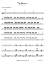 You Deserve Hillsong Worship Full Drum Transcription / Drum Sheet Music COPYDRUM