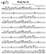 Wait for It Hamilton: Original Broadway Cast Full Drum Transcription / Drum Sheet Music DrumSetSheetMusic.com