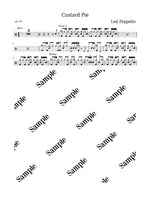 Custard Pie Led Zeppelin Full Drum Transcription / Drum Sheet Music KiwiDrums