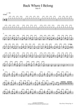 Back Where I Belong Sum 41 Full Drum Transcription / Drum Sheet Music COPYDRUM