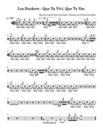 Que Ya Viví, Que Te Vas Los Bunkers Full Drum Transcription / Drum Sheet Music Carlos Dias Aidos