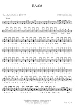 BAAM (BAAM) MOMOLAND (모모랜드) Full Drum Transcription / Drum Sheet Music COPYDRUM