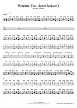 Scream (feat. Janet Jackson) Michael Jackson Full Drum Transcription / Drum Sheet Music COPYDRUM