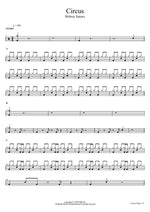 Circus Britney Spears Full Drum Transcription / Drum Sheet Music COPYDRUM
