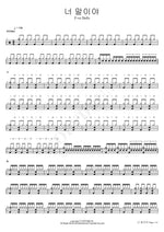You Mean (너 말이야) Fve Dolls Full Drum Transcription / Drum Sheet Music COPYDRUM
