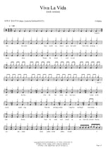 Viva La Vida (Rock Version) Future Idiots Full Drum Transcription / Drum Sheet Music COPYDRUM