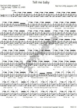 Tell Me Baby Red Hot Chili Peppers Full Drum Transcription / Drum Sheet Music COPYDRUM