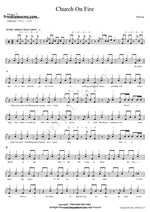 Church on Fire (Live) Hillsong Worship Full Drum Transcription / Drum Sheet Music COPYDRUM