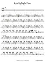 Last Night on Earth Green Day Full Drum Transcription / Drum Sheet Music COPYDRUM