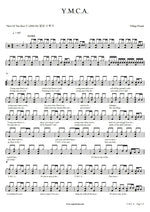 YMCA Village People Full Drum Transcription / Drum Sheet Music COPYDRUM