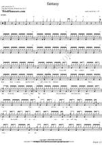 Fantasy Earth, Wind & Fire Full Drum Transcription / Drum Sheet Music COPYDRUM