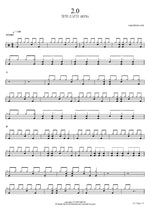 2.0 - BTS (방탄소년단) drum sheet music