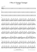 I Was A Teenage Teenager Green Day Full Drum Transcription / Drum Sheet Music COPYDRUM
