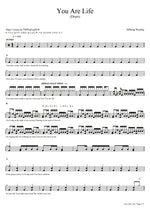 You Are Life (Live) (Timothy Cincala Drum Cover) Hillsong Worship Full Drum Transcription / Drum Sheet Music COPYDRUM