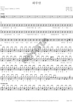Just One Day (하루만) Jeok Woo (적우) Full Drum Transcription / Drum Sheet Music COPYDRUM