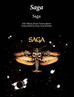 Saga: Saga (Complete Album Drum Transcriptions) by Jaslow Drum Sheets