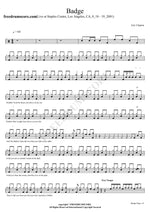 Badge (Live in Los Angeles 2001) Eric Clapton Full Drum Transcription / Drum Sheet Music COPYDRUM