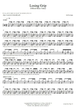 Losing Grip Avril Lavigne Full Drum Transcription / Drum Sheet Music COPYDRUM