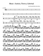 Justicia, Tierra y Libertad Maná Full Drum Transcription / Drum Sheet Music Carlos Dias Aidos