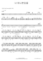 You Are the Only One (너 하나뿐임을) Kim Kwang Seok (김광석) Full Drum Transcription / Drum Sheet Music COPYDRUM