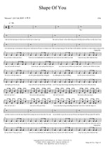 Shape Of You JFla Full Drum Transcription / Drum Sheet Music COPYDRUM