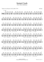 Instant Crush Daft Punk Full Drum Transcription / Drum Sheet Music COPYDRUM