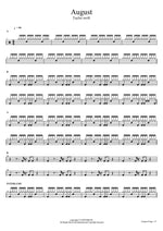 August Taylor swift Full Drum Transcription / Drum Sheet Music COPYDRUM