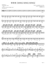 BANG BANG BANG (뱅뱅뱅) BIGBANG (빅뱅) Full Drum Transcription / Drum Sheet Music COPYDRUM