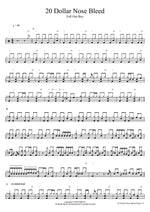20 Dollar Nose Bleed Fall Out Boy Full Drum Transcription / Drum Sheet Music COPYDRUM