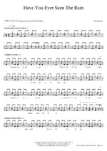Have You Ever Seen The Rain Rod Stewart Full Drum Transcription / Drum Sheet Music COPYDRUM
