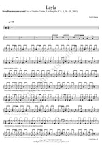 Layla (Live in Los Angeles 2001) Eric Clapton Full Drum Transcription / Drum Sheet Music COPYDRUM