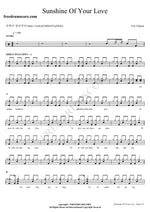 Sunshine of Your Love Eric Clapton Full Drum Transcription / Drum Sheet Music COPYDRUM