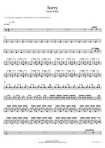 Sorry Justin Bieber Full Drum Transcription / Drum Sheet Music COPYDRUM