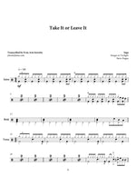Take It or Leave It Saga Full Drum Transcription / Drum Sheet Music Jaslow Drum Sheets