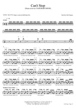 Can't Stop (COOP3RDRUMM3R Drum Cover) Red Hot Chili Peppers Full Drum Transcription / Drum Sheet Music COPYDRUM