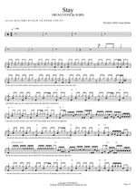 Stay (with Justin Bieber) (Subin 안수빈 Drum Cover) Kid Laroi Full Drum Transcription / Drum Sheet Music COPYDRUM