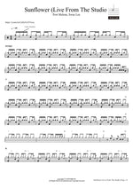 Sunflower (Live From the Studio) Post Malone, Swae Lee Full Drum Transcription / Drum Sheet Music COPYDRUM