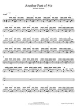 Another Part of Me Michael Jackson Full Drum Transcription / Drum Sheet Music COPYDRUM