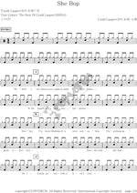 She Bop Cyndi Lauper Full Drum Transcription / Drum Sheet Music COPYDRUM
